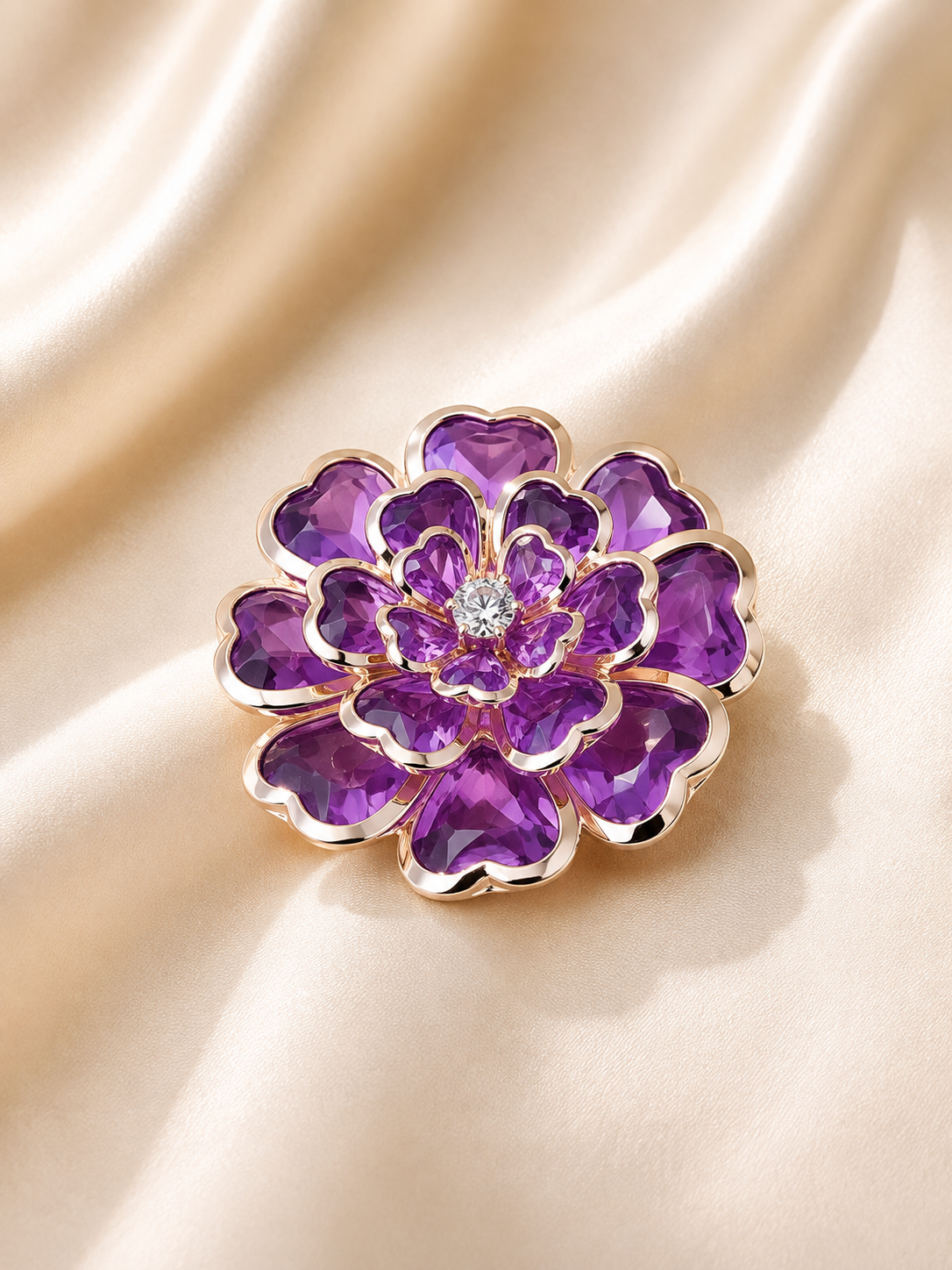 Rhinestone Camellia Button Covers – Snap-On Sparkle for Every Blouse