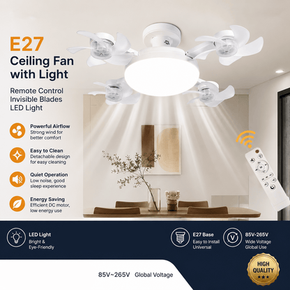 🚁 Drone-Shaped Ceiling Fan Light with Remote Control