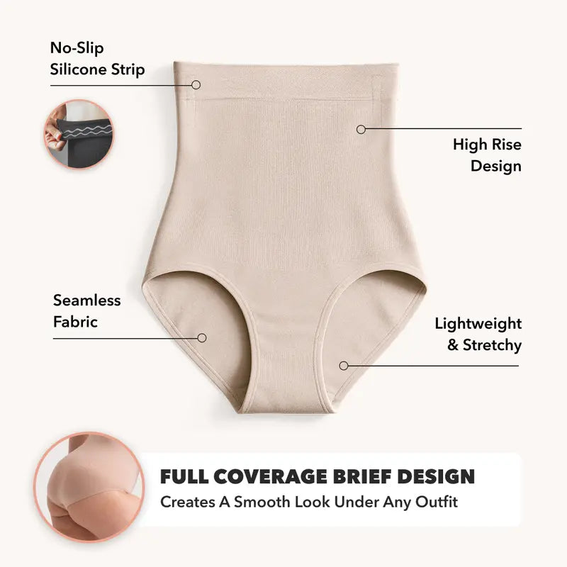 ⬆️ High-Waisted Seamless Shapewear – Anti-Slip, Breathable, Smooth Compress
