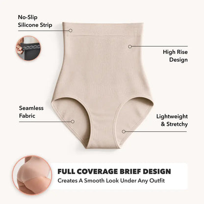 ⬆️ High-Waisted Seamless Shapewear – Anti-Slip, Breathable, Smooth Compress