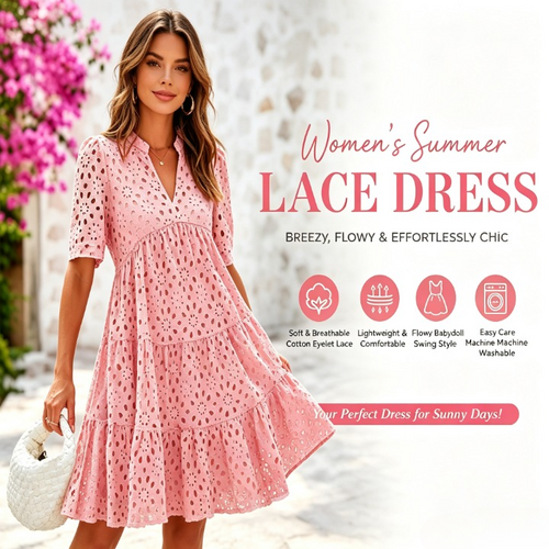 ☀️The Breezy Lace Dress That Solves "The Summer Struggle"