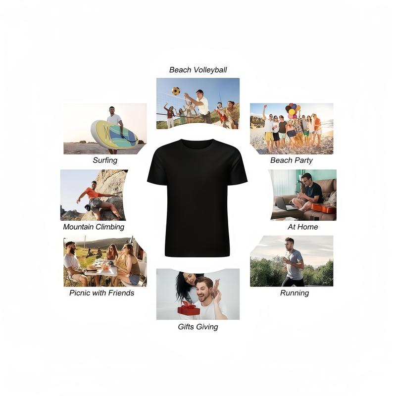 Men's Cotton Round Neck Short-Sleeve Graphic T-Shirt
