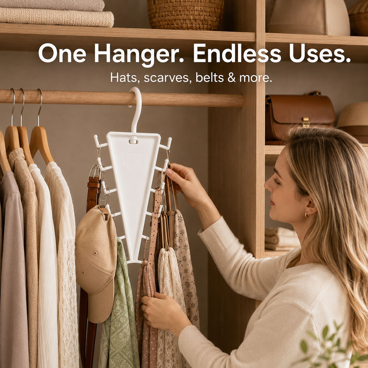 ✨ 12-Hook Rotating V-Hanger – Space-Saving Closet Organizer, 360° Swivel for Easy Access 🧥
