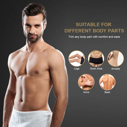 ⚡ Body Hair Trimmer for Men – Waterproof, Rechargeable, Precision Grooming for Chest, Back & More ✨