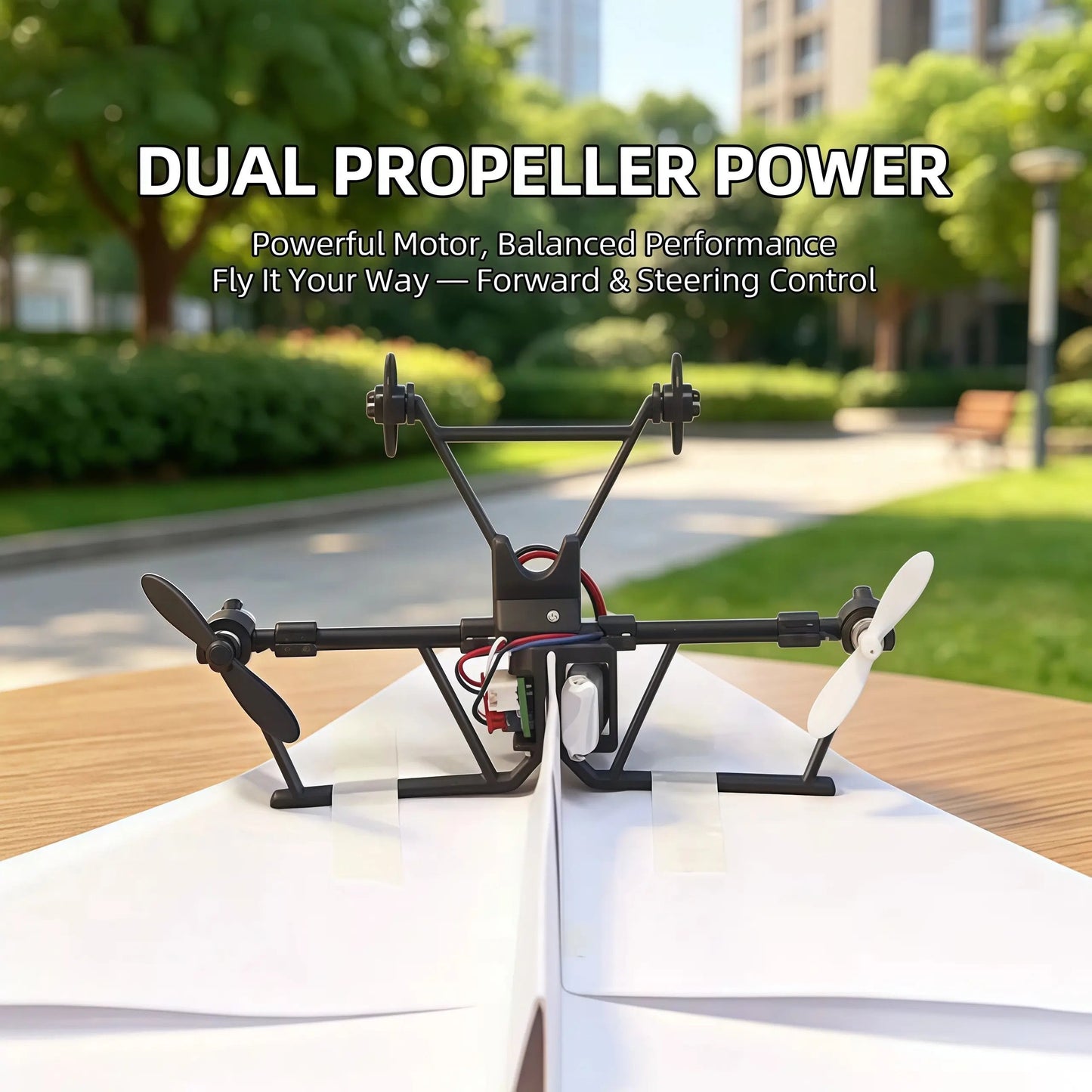 ✈️ Build & Fly RC Paper Airplane Kit | Electric Remote Control Plane with Gyro Stability, Dual Motors & Family Outdoor Fun