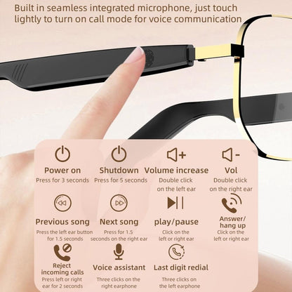 🏆Flash Sale⚡ 50K+ SOLD! Almost Gone-💥✨Super Black Technology😎 Smart Bluetooth 5.4 Audio Sunglasses – Open-Ear, UV & Blue Light Protection