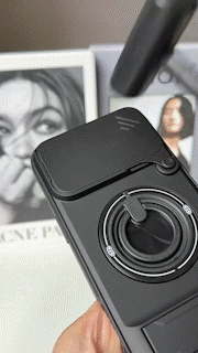 Mecha Push Window iPhone Case – Magnetic Ring Holder, Military-Grade Shockproof Cover