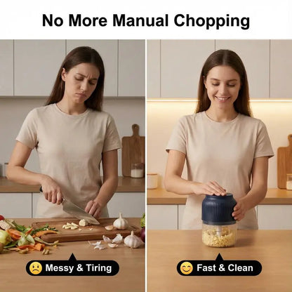 ⚡ Cordless Mini Food Chopper|Chop, Mince & Blend in Seconds