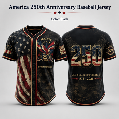 America 250th Anniversary Baseball Jersey | 1776-2026 Patriotic USA Jersey | 4th of July Gift