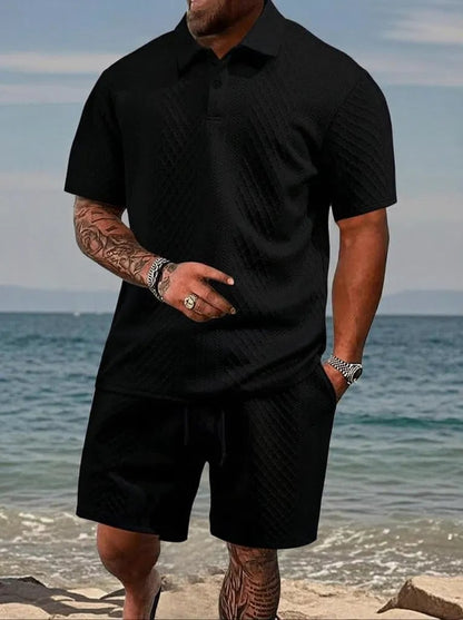Beat the Heat in Style – Men's Lightweight Polo & Shorts Combo 🔥👕