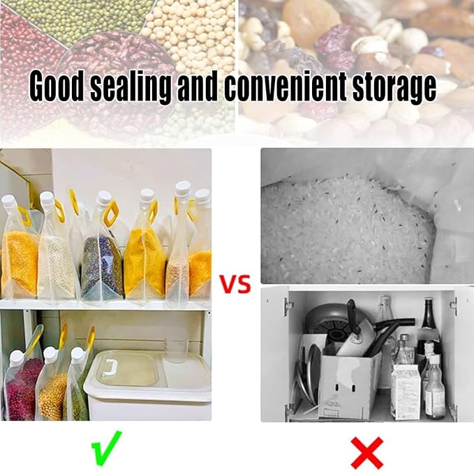 🥗5 Counts Reusable Food Sealed Bags