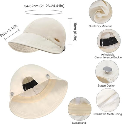 ✨SUN PROTECTION, BUT MAKE IT CHIC - Women's Wide Brim Sun Visor Hat