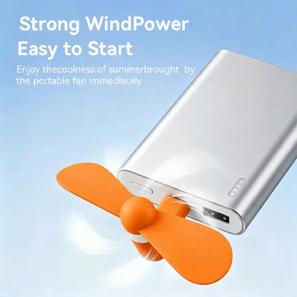 3-in-1 Mini Plug-in Phone Fan-Lightning, Type-C & Micro USB