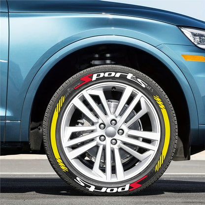 🔥 8PCS 3D Tire Lettering Stickers – Thickened Wheel Sidewall Decals for Cars & Motorcycles