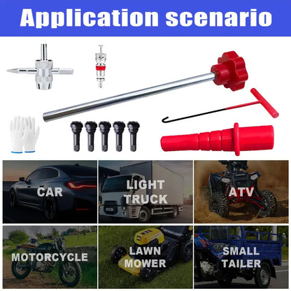 🚗 Tire Valve Repair Tool Kit | Fast Valve Stem Replacement Tool