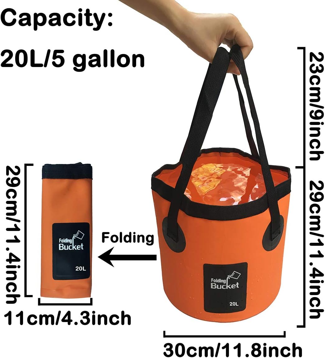 🏕️ Collapsible Water Bucket – Road Trip & Outdoor Essential
