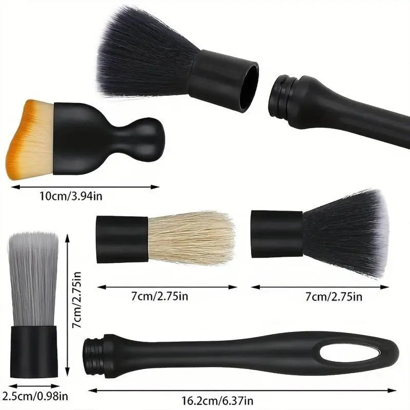 4-Pack Car Detailing Brushes – Soft & Scratch-Free