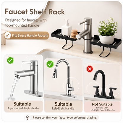 Adjustable Foldable Over-Faucet Shelf Organizer