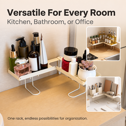 Adjustable Foldable Over-Faucet Shelf Organizer