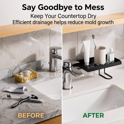 Adjustable Foldable Over-Faucet Shelf Organizer