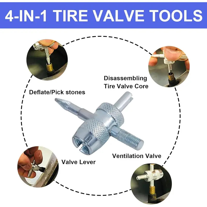 🚗 Tire Valve Repair Tool Kit | Fast Valve Stem Replacement Tool