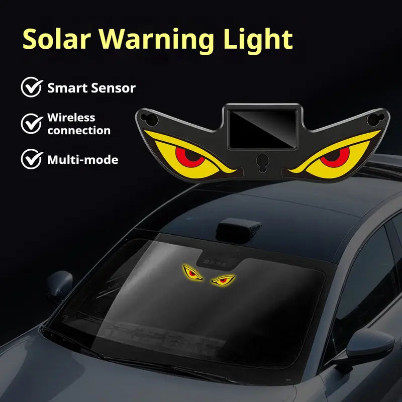 Dynamic LED Rear Window Display for Car – Vampire Devil Eye Emoji Panel