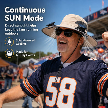 🔥HOT SALE 49% OFF - ☀️Solar-Powered Outdoor Cooling Fan Hat