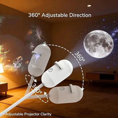 🌌2-in-1 Galaxy Projector & Warm Night Light – USB Starry Sky Lamp