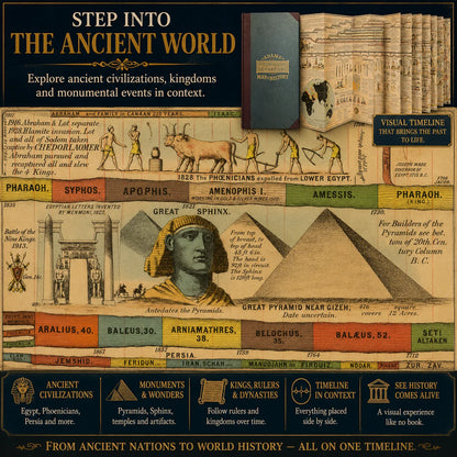 📜 Watch History Unfold – 6,000 Years of Biblical & World Events, Mapped on One Fold‑Out Timeline
