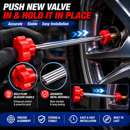 🚗 No More Slow Leaks – Tire Valve Repair Tool Kit for Quick DIY Replacement