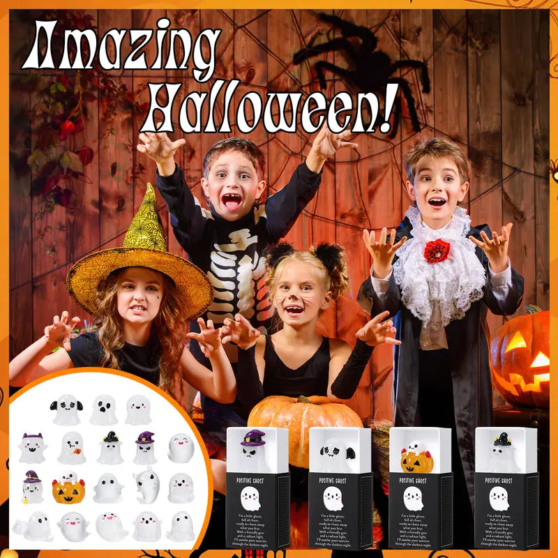👻 Glow-in-the-Dark Mini Ghost Figurines – 18/24/36 Sets, Resin Halloween Decor for Party, Haunted House & Home 🎃✨