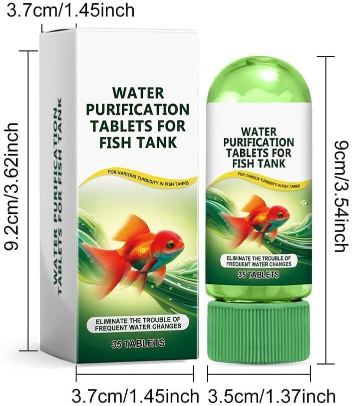 💧 Rapid Water Purification Tablets for Aquariums 🐠 | Natural Fish Tank Cleaner & Water Clarifier