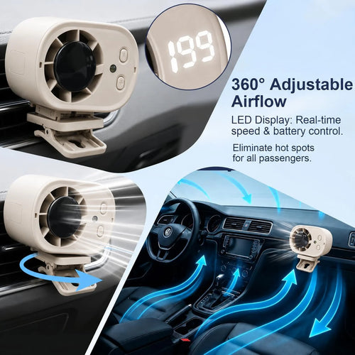 ❄️49% OFF TODAY🚗 USB Car Clip-On Fan – Stay Cool Anywhere