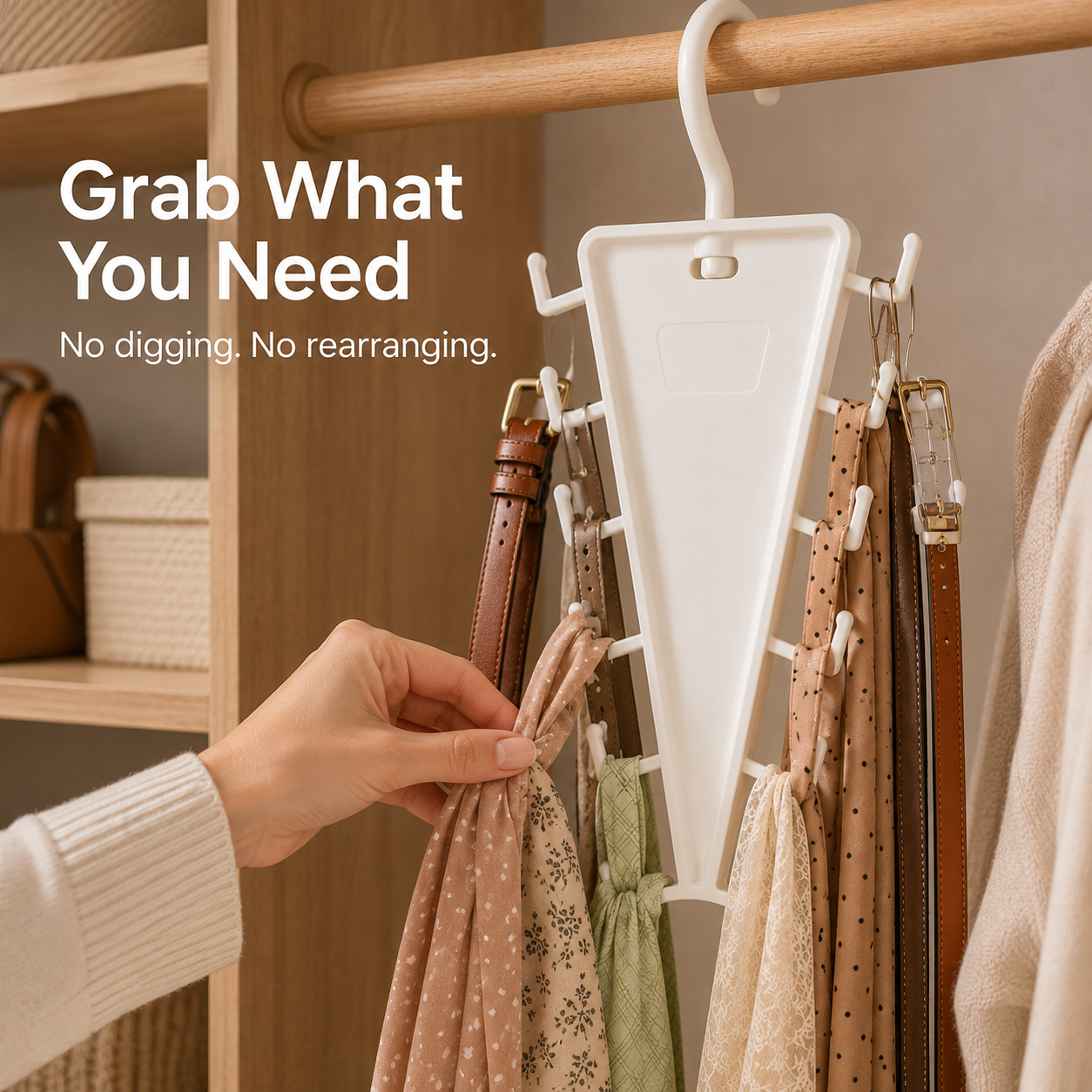 ✨ 12-Hook Rotating V-Hanger – Space-Saving Closet Organizer, 360° Swivel for Easy Access 🧥