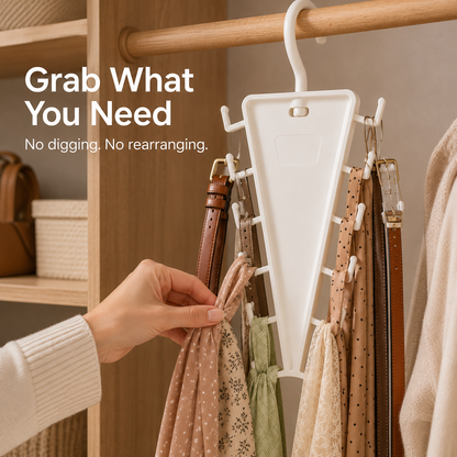 ✨ 12-Hook Rotating V-Hanger – Space-Saving Closet Organizer, 360° Swivel for Easy Access 🧥