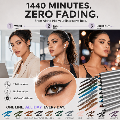 🔥Longwear Eyeliner – 24H Waterproof & Transfer-Proof