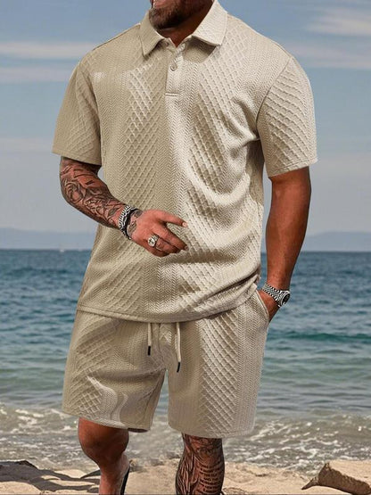 Beat the Heat in Style – Men's Lightweight Polo & Shorts Combo 🔥👕