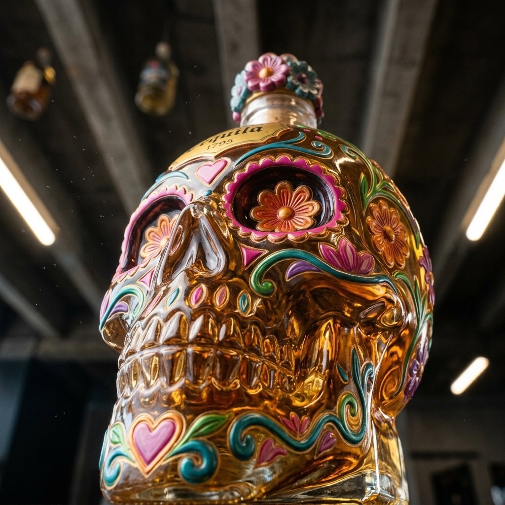 🔥HOT SALE 49% OFF - Day of the Dead Limited Edition Tequila Bottle & Goblet – Limited Edition Art Glass