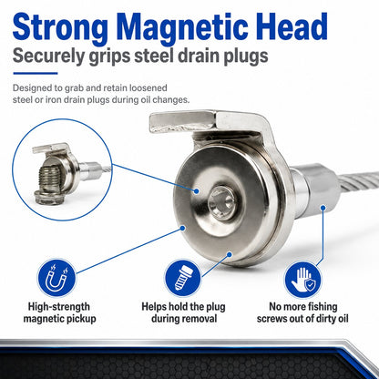 🔥HOT SALE 49% OFF✨Flexible Magnetic Oil Drain Plug Remover Tool