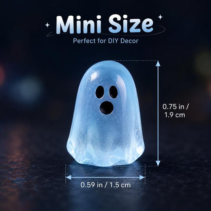 🎃Glow In Dark Cute Ghost Resin Bead Set👻
