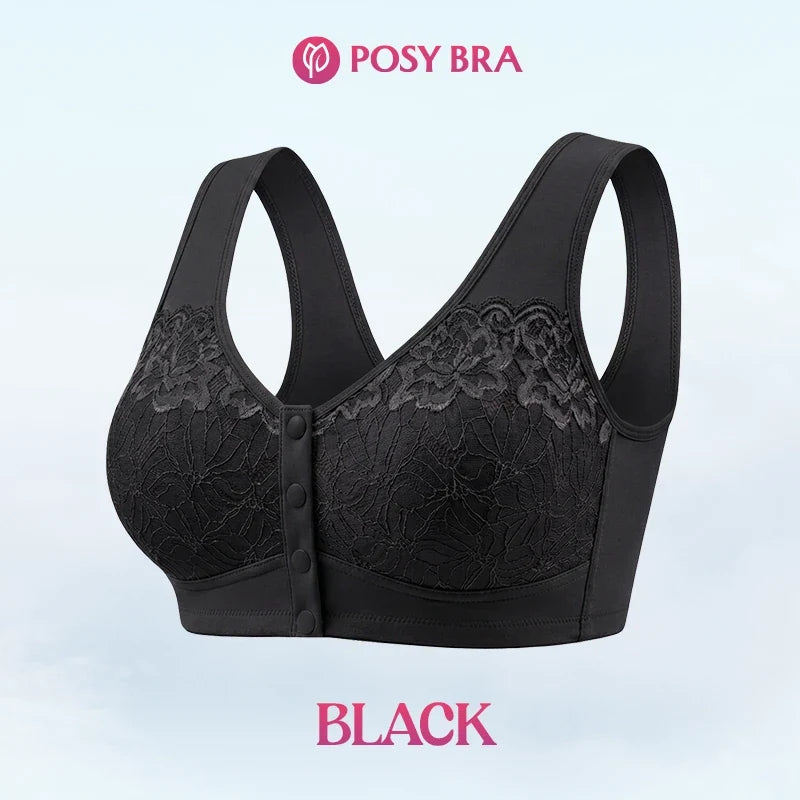 Posy Bra - Front Closure Breathable Cotton Lifting Bra for Seniors