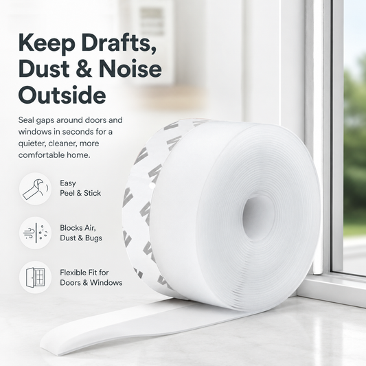 Door Weather Stripping – 16.4Ft Self-Adhesive Draft Stopper