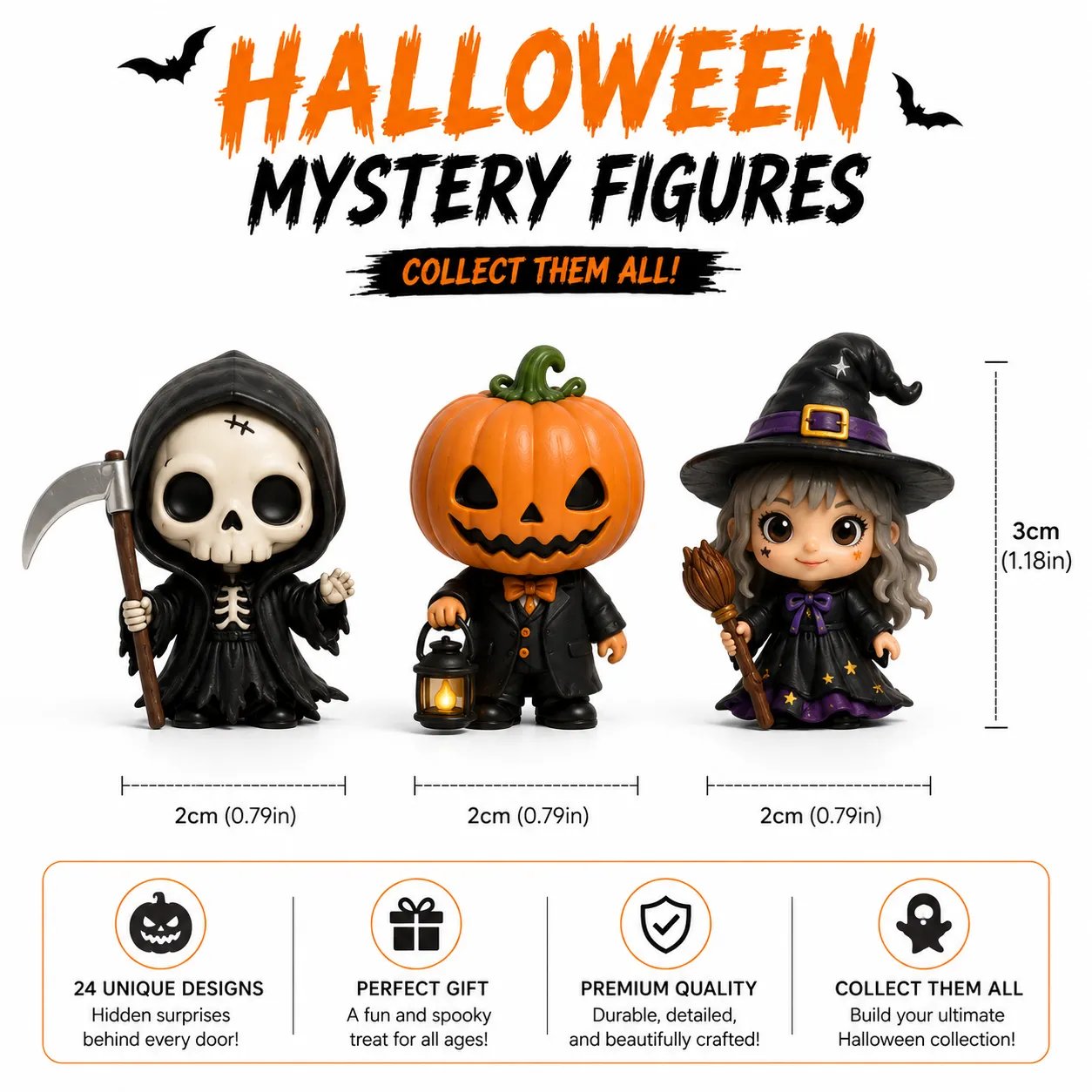 🎃🖤Halloween Advent Calendar 2026 – 31 Horror Mini Collectible Figures