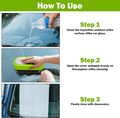 ✨Oil Film Remover Glass Cleaning Brush – For Windshield, Mirrors & Windows