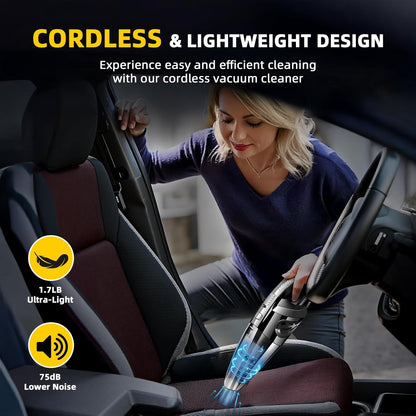 ✨Mini Cordless Handheld Vacuum Cleaner – 120W Powerful Suction, Portable & Rechargeable