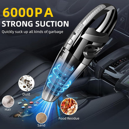 ✨Mini Cordless Handheld Vacuum Cleaner – 120W Powerful Suction, Portable & Rechargeable