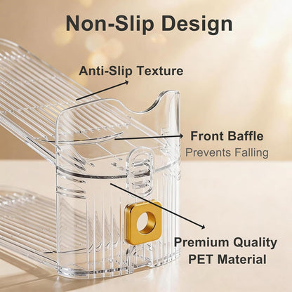 Shoe Organizer for Closet – 2 Pack Stackable Rack with Height Adjustment