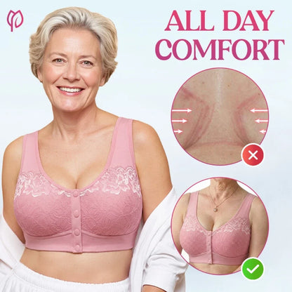 Posy Bra - Front Closure Breathable Cotton Lifting Bra for Seniors
