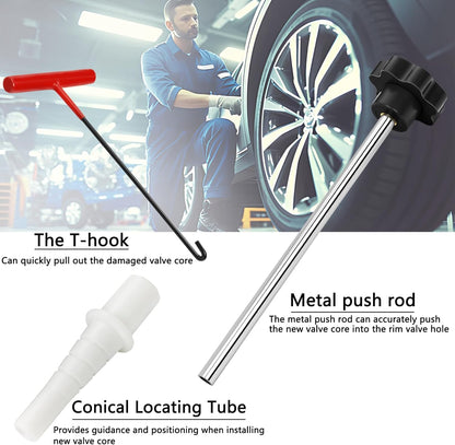 🚗 Tire Valve Repair Tool Kit | Fast Valve Stem Replacement Tool