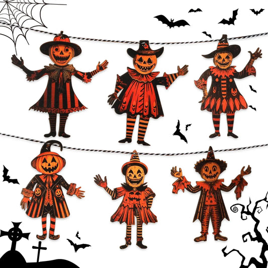 Vintage Halloween Wooden Garland Set 🎃